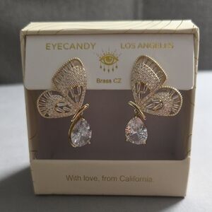 Gold Butterfly Earrings